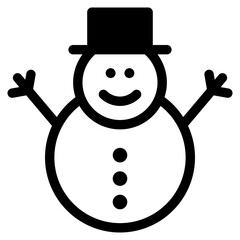 snowman, xmas, winter, holidays, hobbies and free time Icon