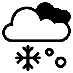weather, cloud, snow fall, winter, snow flake Icon