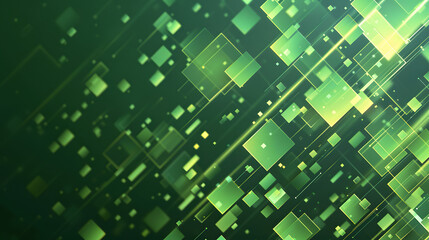 abstract green square background