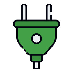 Plug filled line icon