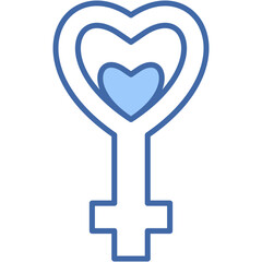 Empowerment, gender, heart, love, female Icon