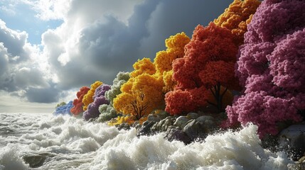 Different collection of color paint splash