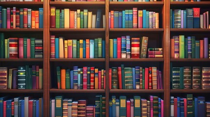 Spectacular Realistic stacked books on a shelf