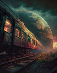 Obraz premium train on railway