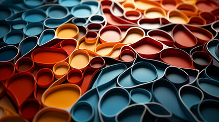 Vivid abstract background featuring an array of colorful tubes.
