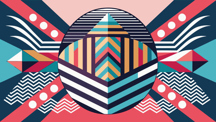Obraz premium Vibrant Geometric Easter Egg on Abstract Background