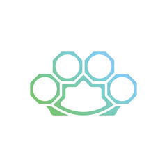 Brass Knuckles vector icon