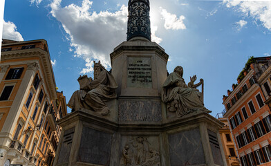 Monument of Moses on Spanish square, Rome