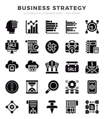 Business Strategy icons set for website and mobile site and apps.