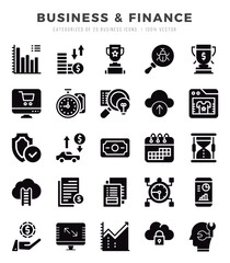 Business & Finance icon pack for your website. mobile. presentation. and logo design.