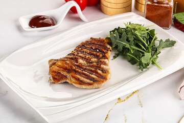 Delicous grilled pork meat steak