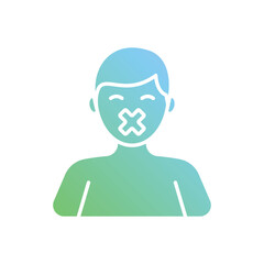 Male Silent Protest vector icon