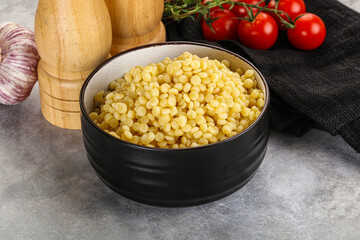 Organic wheat pasta - boiled ptitim