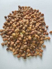 Black Chickpeas with white background 