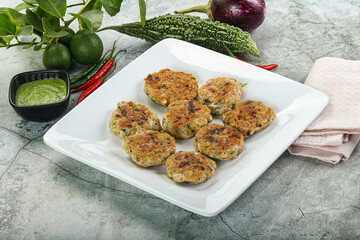 Indian style - chicken kebab with herbs