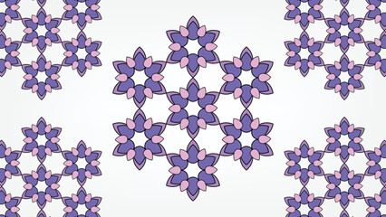 vintage illustration of purple flowers