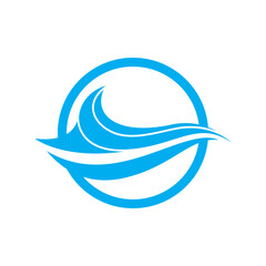 blue sea water high wave design