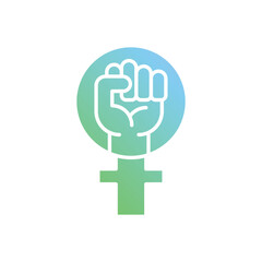 Feminism Protest vector icon