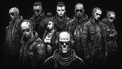 A Cyberpunk Gang Of Misfits And Outcasts Each Wit