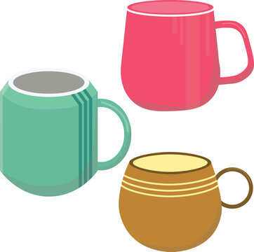 Set of 3 Minimalist Mugs