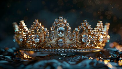 Royal luxury jewel golden crown