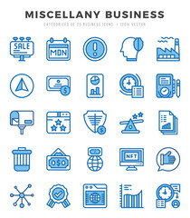 Miscellany Business icons set. Vector illustration.