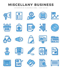 Miscellany Business Icon Pack 25 Vector Symbols for Web Design.