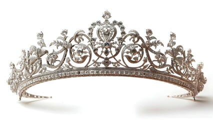 Royal luxury sliver jewel tiara