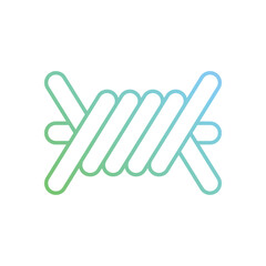 Obraz premium Barbed Wire vector icon