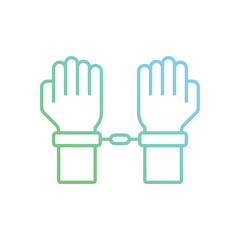 Arrested vector icon