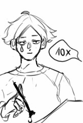 sketch of a child playing with their 