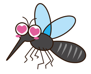 目がハートの蚊