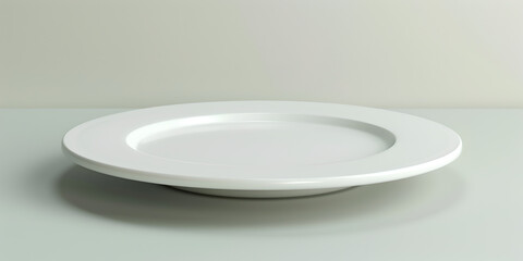 White Porcelain Dinner Plate on Table, Fine Dining Essentials