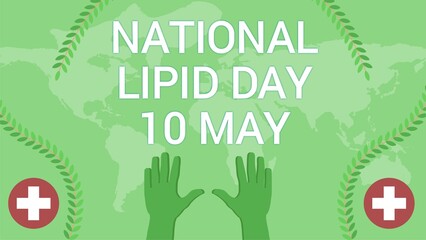 National Lipid Day web banner design illustration 