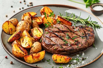 Succulent Grilled Steak and Roasted Potatoes