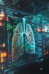 Detailed Digital Representation of Human Lungs in a Futuristic Medical Interface