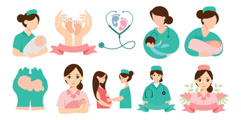 International midwives day illustration