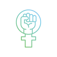 Feminism Protest vector icon