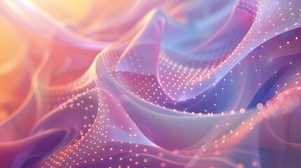 Obraz premium Ethereal Fusion: Futuristic geometry merges seamlessly with gentle spirals, creating a serene atmosphere.