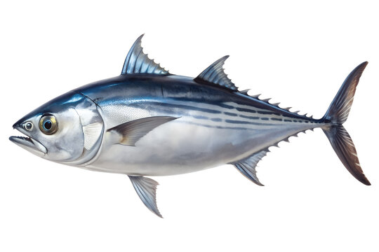 skipjack tuna isolated on transparent background. AI Generative