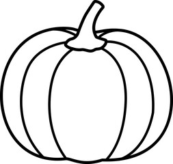 pumpkin outline vector