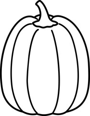 pumpkin outline vector