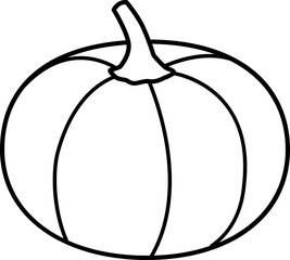 pumpkin outline vector