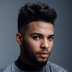 Obraz premium Stylish Curly Haircut for Men