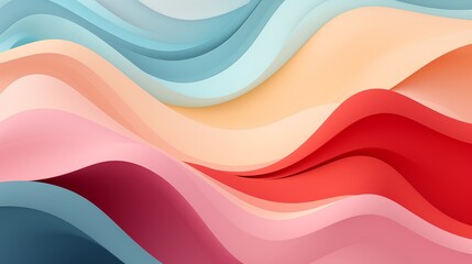 Wave Design with Colorful Gradient and Smooth Curves.