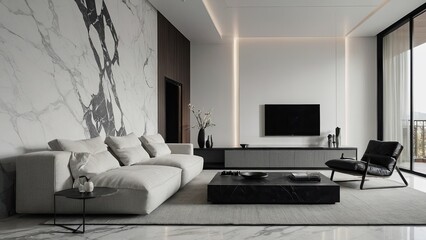 Fototapeta premium modern living room with television