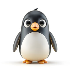 3D Cute Penguin Mascot Character - obrazy, fototapety, plakaty