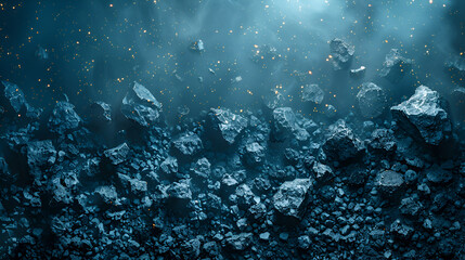 National Asteroid Day Background Concept Copy Sp,
Deep dark ocean waves from underwater background light rays shining through
