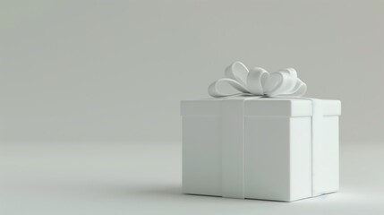 Picture of a gift box with a blank background in a plain white theme.