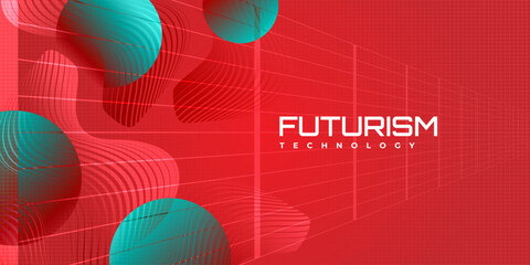 Abstract Technology Background with Geometric Shapes and Futuristic Concept. High Tech and Big Data Background Design